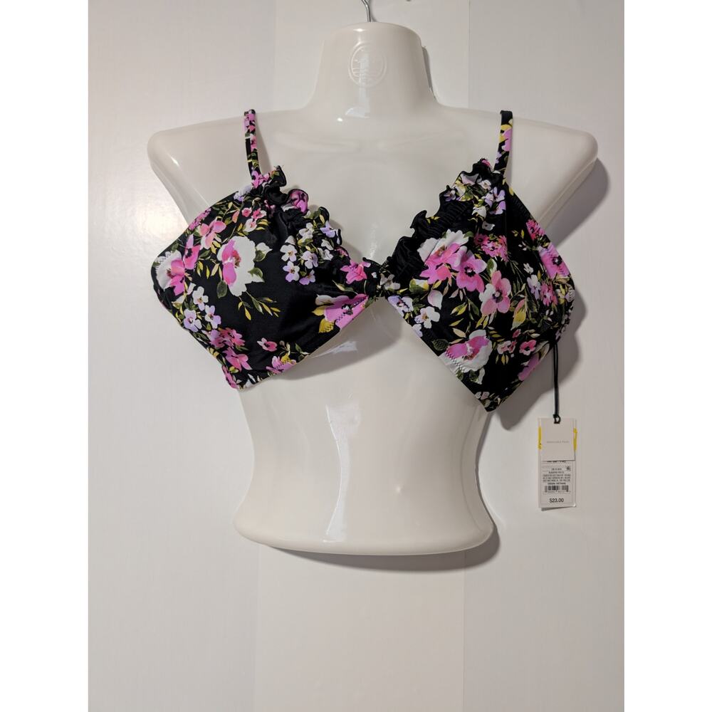 Shade & Shore Size M Floral Swim Top New With Tags